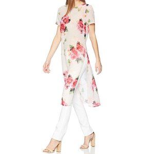 Calvin Klein Gingham Floral Tunic Size L